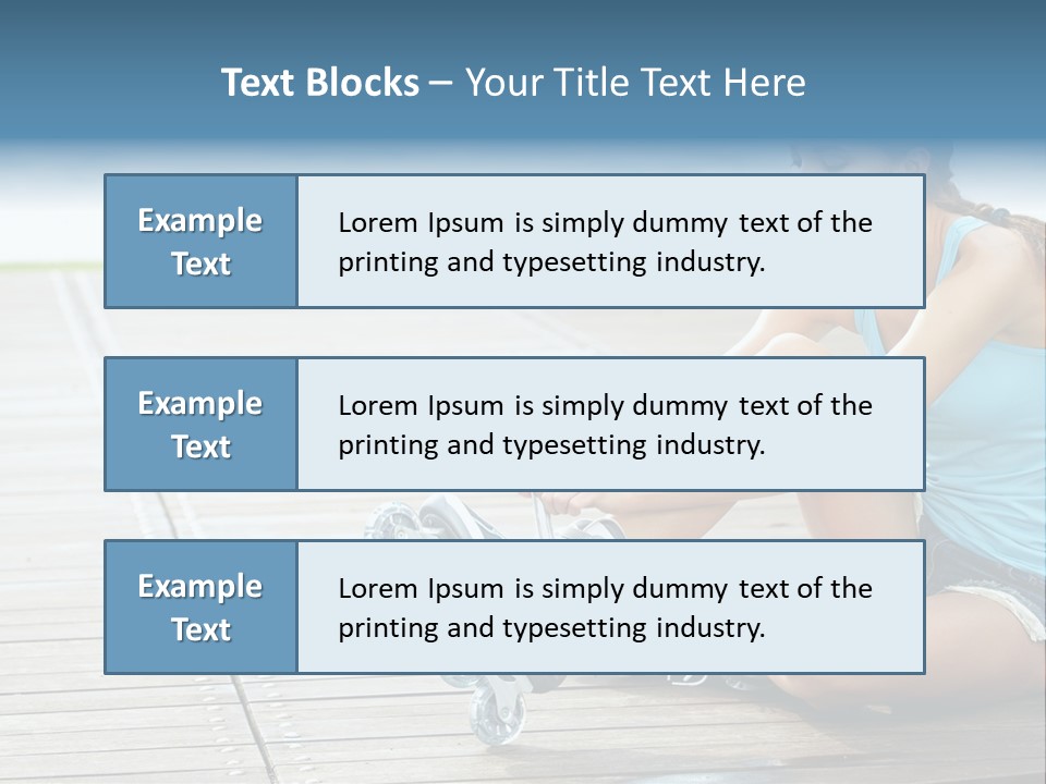 Rollerblade Nature Green PowerPoint Template