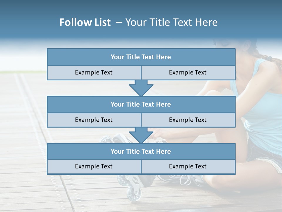 Rollerblade Nature Green PowerPoint Template