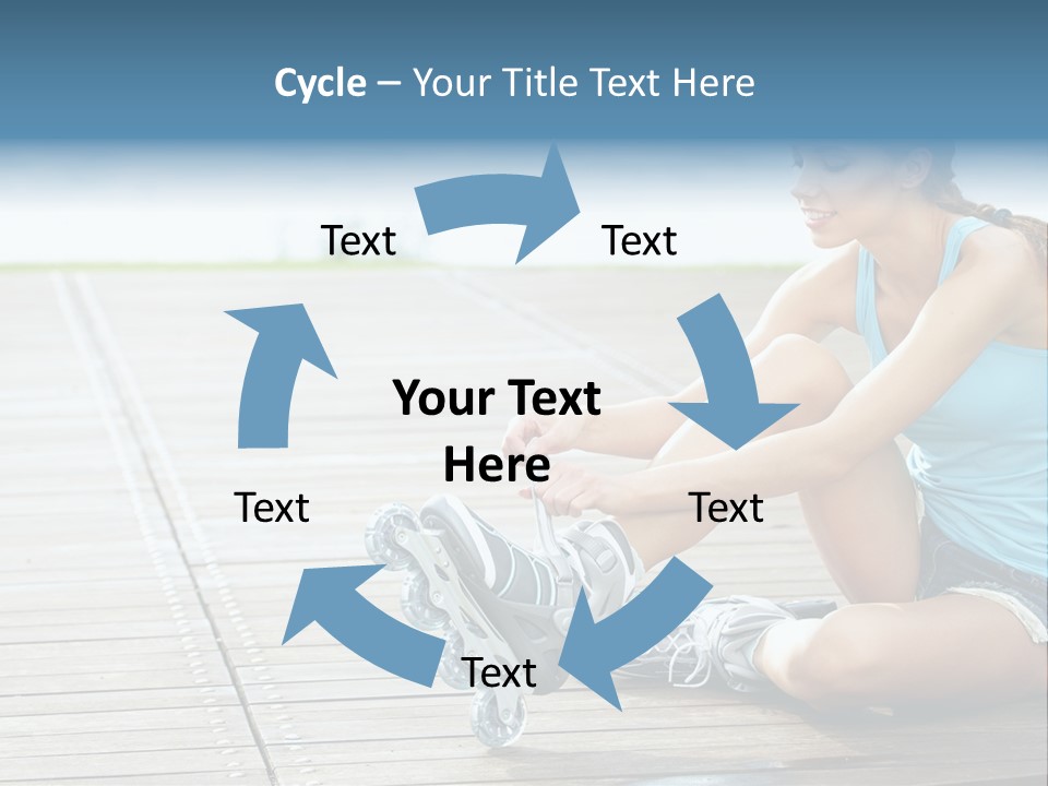 Rollerblade Nature Green PowerPoint Template