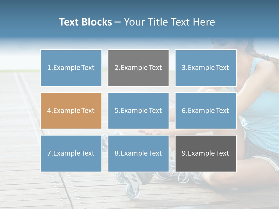 Rollerblade Nature Green PowerPoint Template