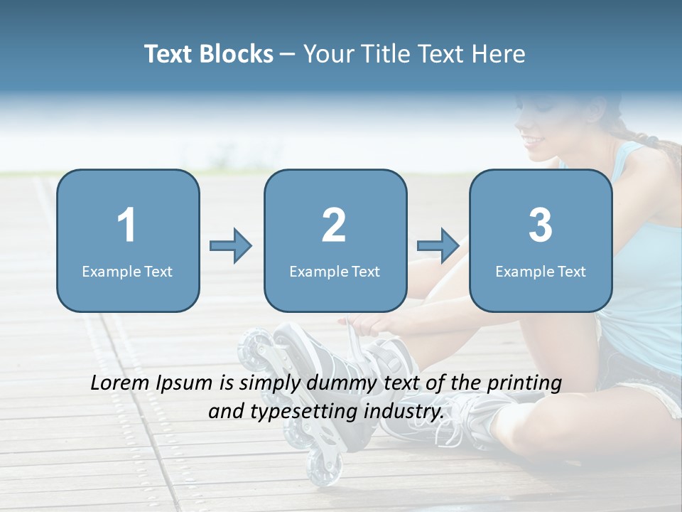Rollerblade Nature Green PowerPoint Template