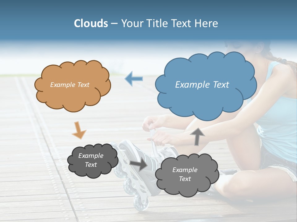 Rollerblade Nature Green PowerPoint Template