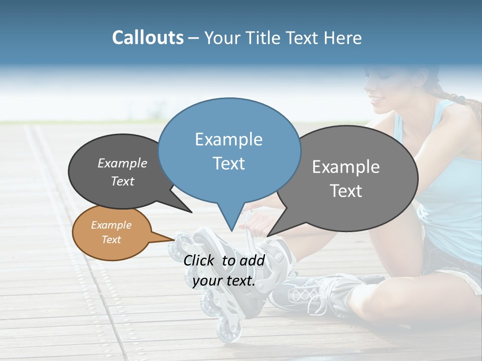 Rollerblade Nature Green PowerPoint Template