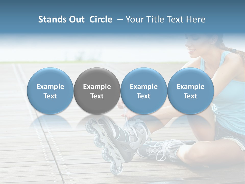 Rollerblade Nature Green PowerPoint Template