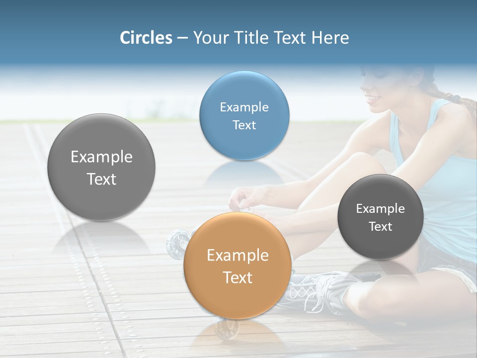 Rollerblade Nature Green PowerPoint Template