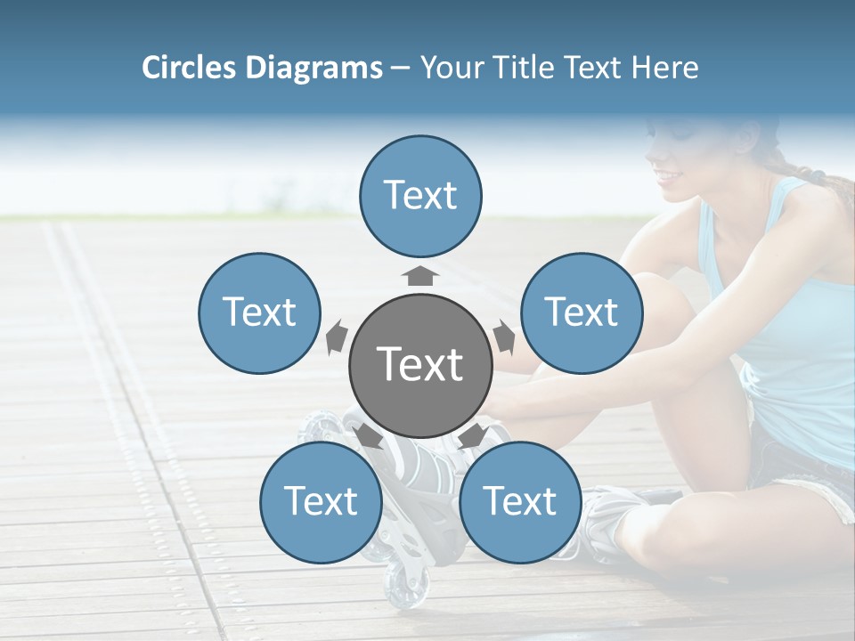 Rollerblade Nature Green PowerPoint Template