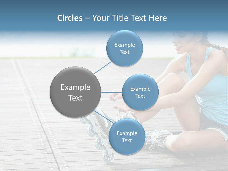 Rollerblade Nature Green PowerPoint Template