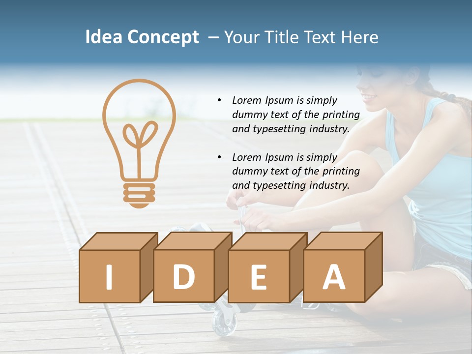 Rollerblade Nature Green PowerPoint Template