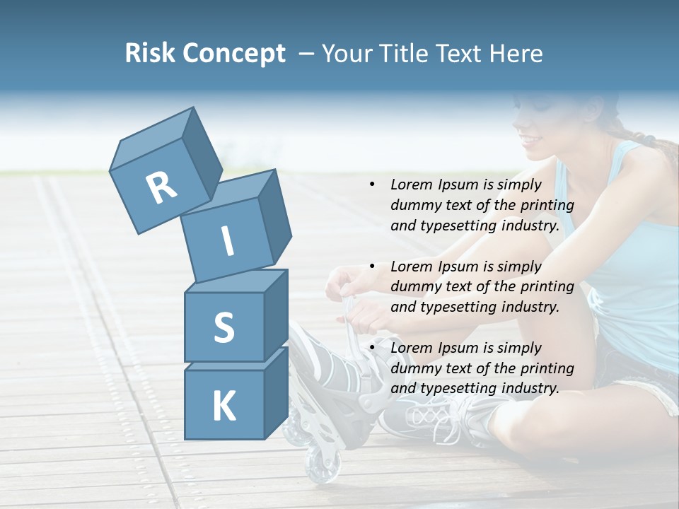 Rollerblade Nature Green PowerPoint Template