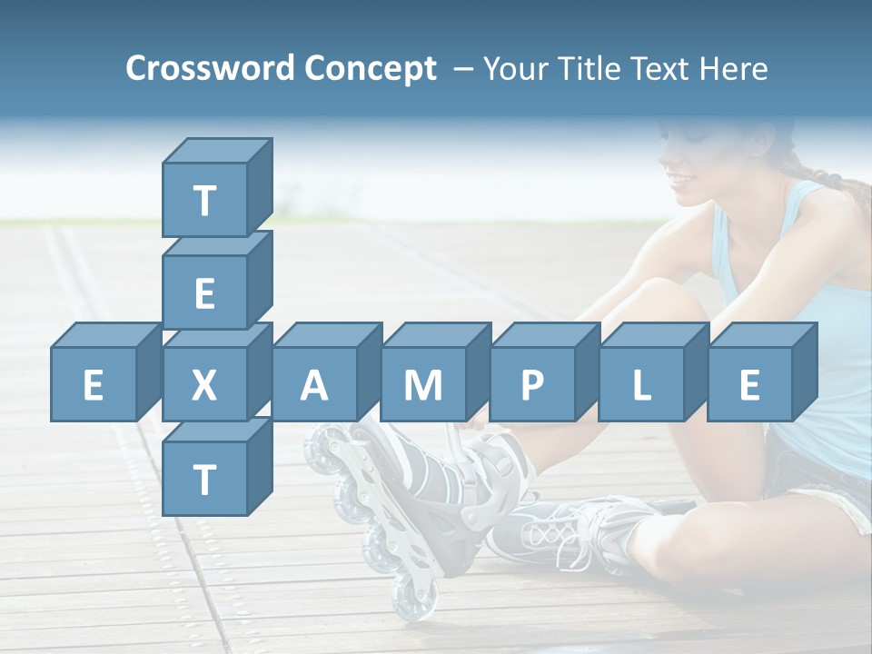 Rollerblade Nature Green PowerPoint Template