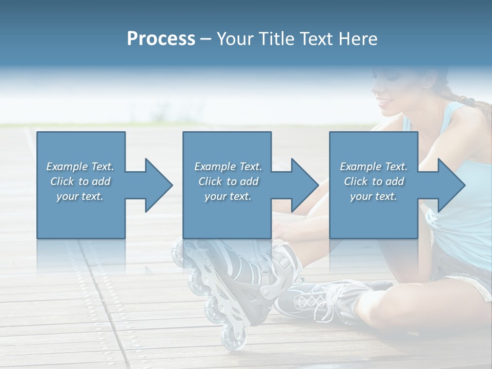 Rollerblade Nature Green PowerPoint Template