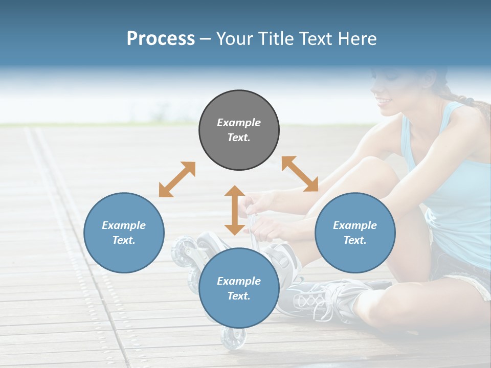 Rollerblade Nature Green PowerPoint Template