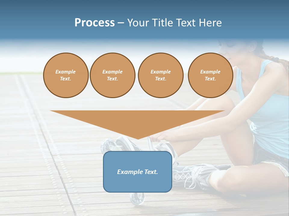 Rollerblade Nature Green PowerPoint Template