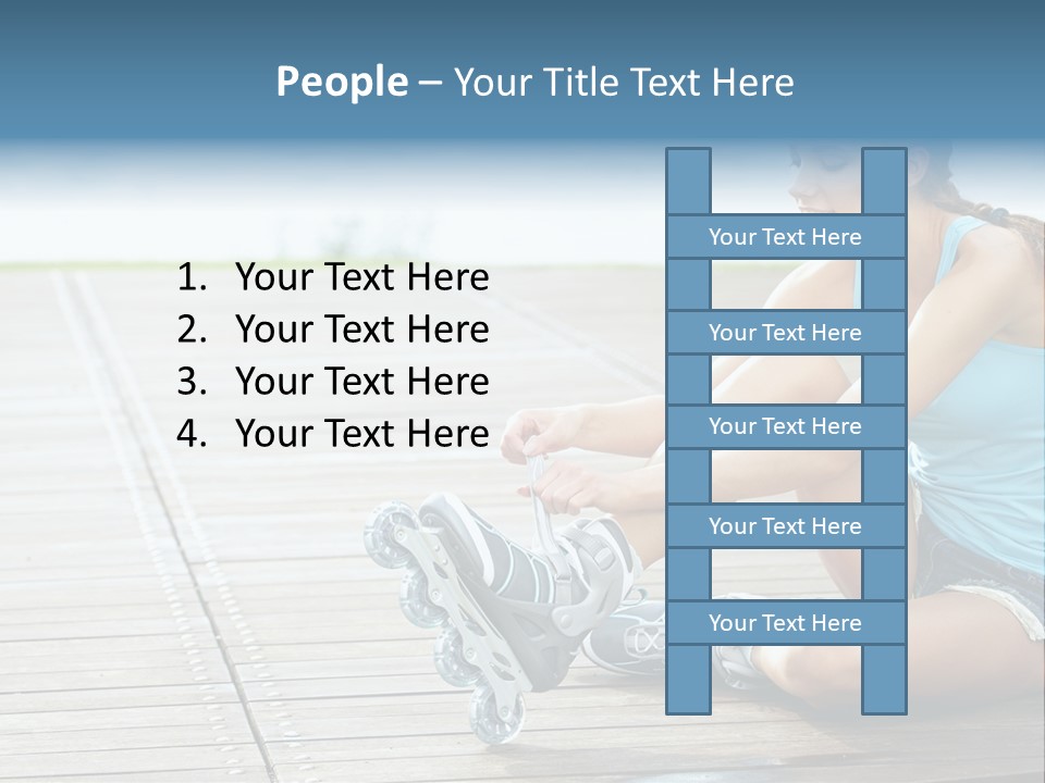 Rollerblade Nature Green PowerPoint Template