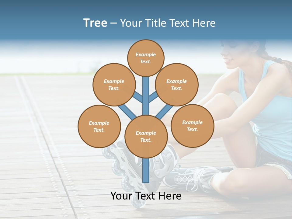 Rollerblade Nature Green PowerPoint Template