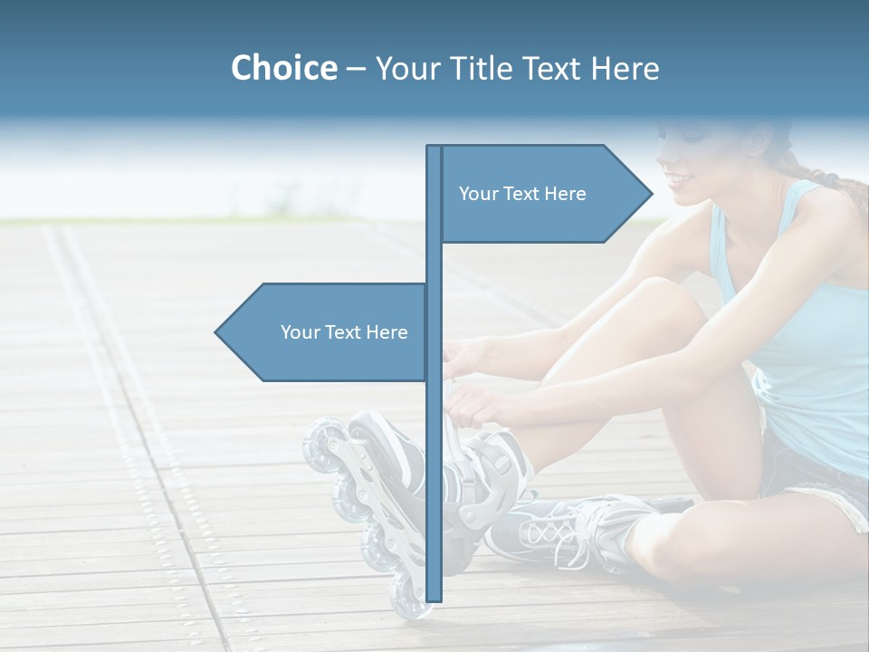 Rollerblade Nature Green PowerPoint Template