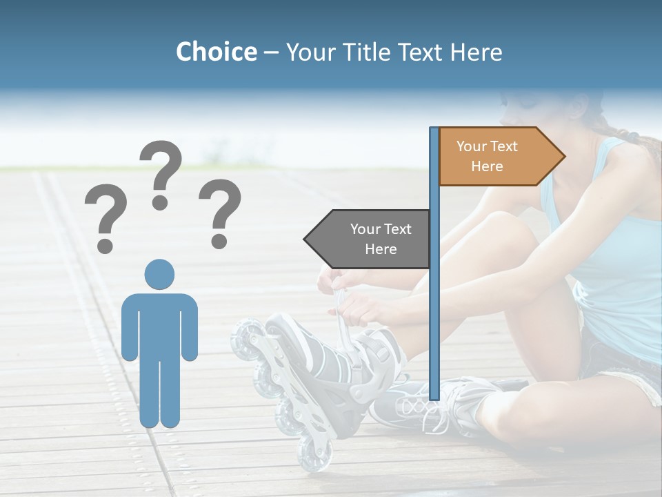 Rollerblade Nature Green PowerPoint Template