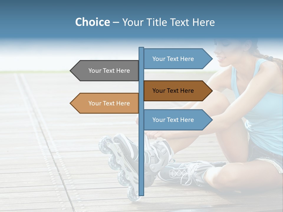 Rollerblade Nature Green PowerPoint Template