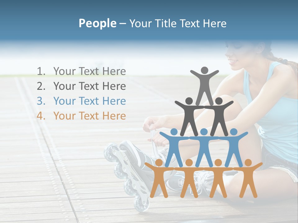 Rollerblade Nature Green PowerPoint Template