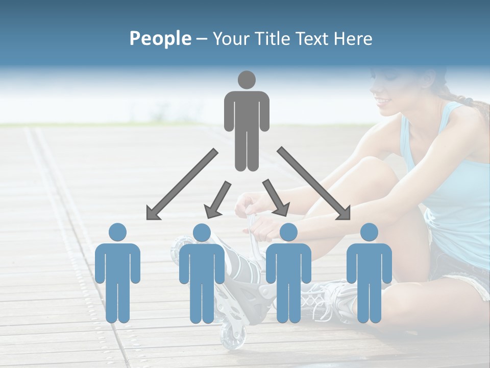 Rollerblade Nature Green PowerPoint Template