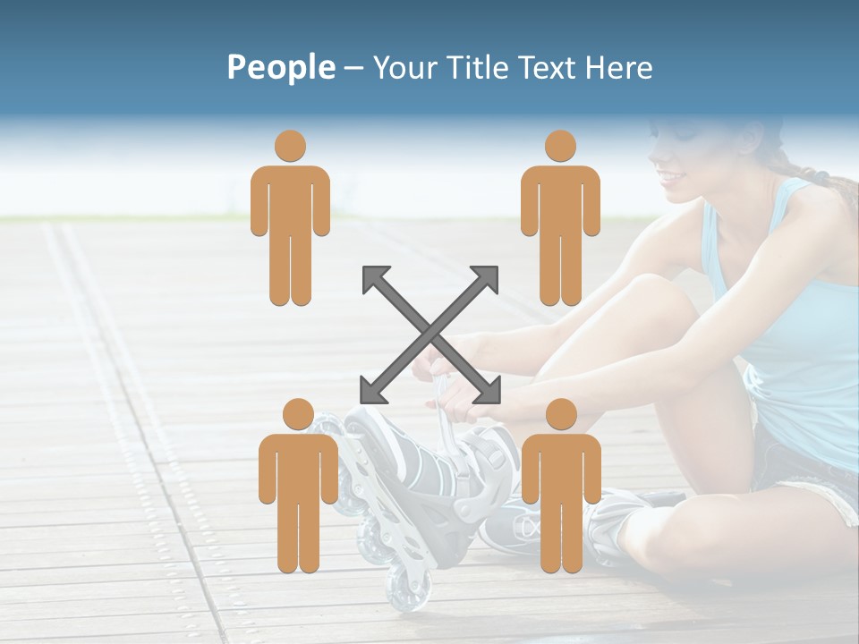 Rollerblade Nature Green PowerPoint Template