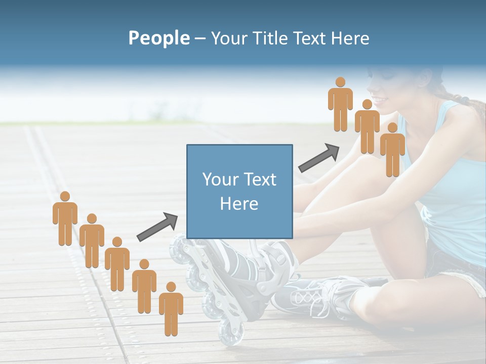 Rollerblade Nature Green PowerPoint Template