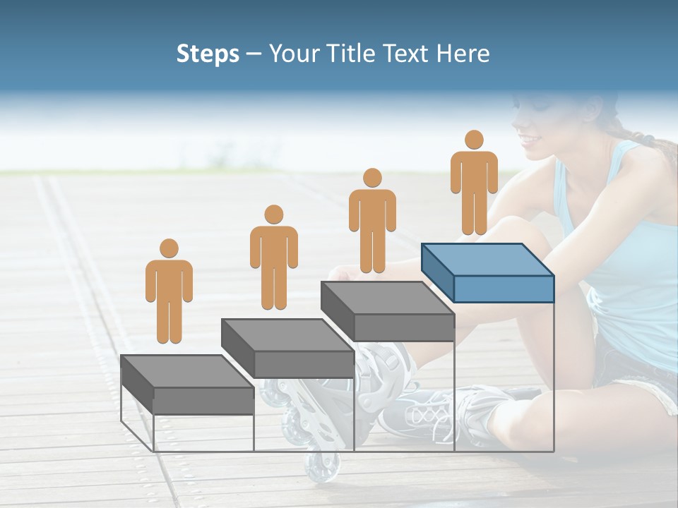 Rollerblade Nature Green PowerPoint Template