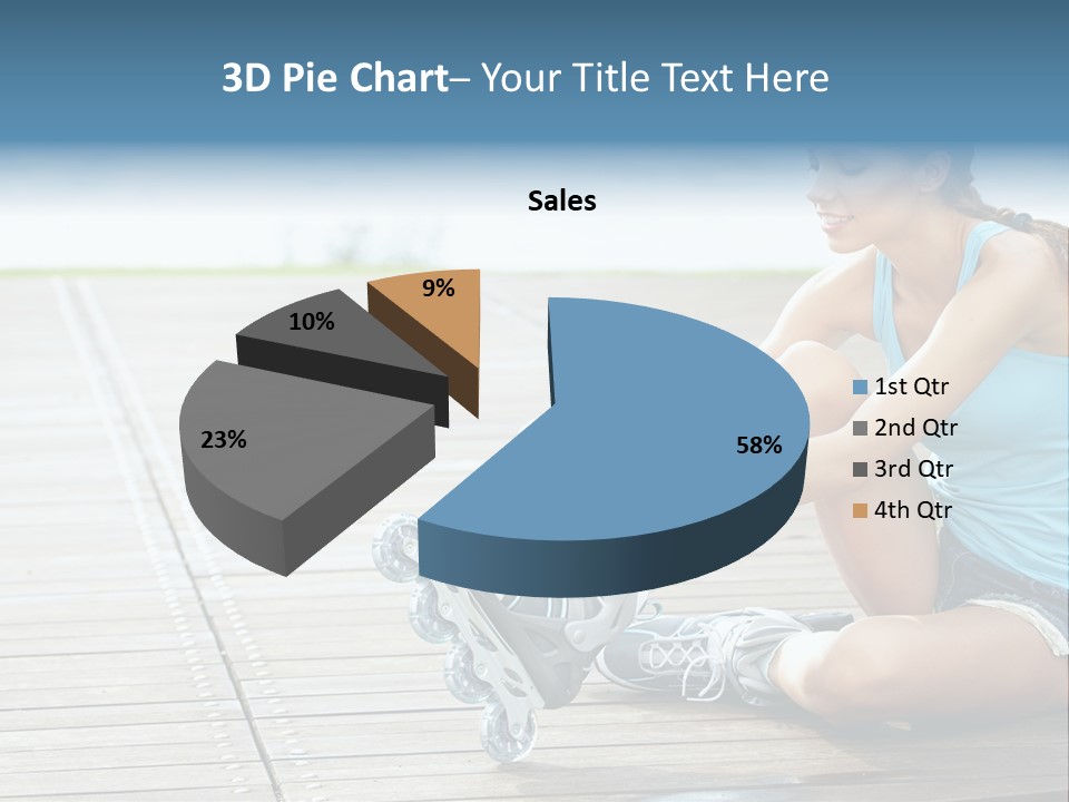 Rollerblade Nature Green PowerPoint Template