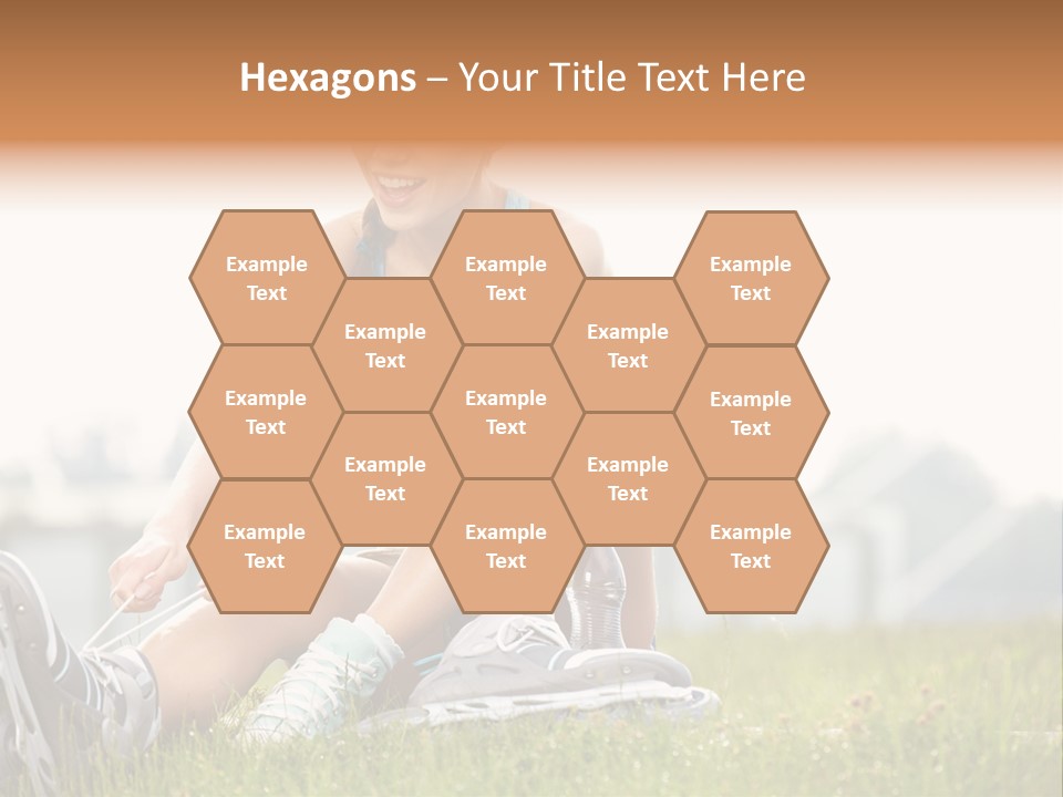 Female Rollerblade Rollerblading PowerPoint Template