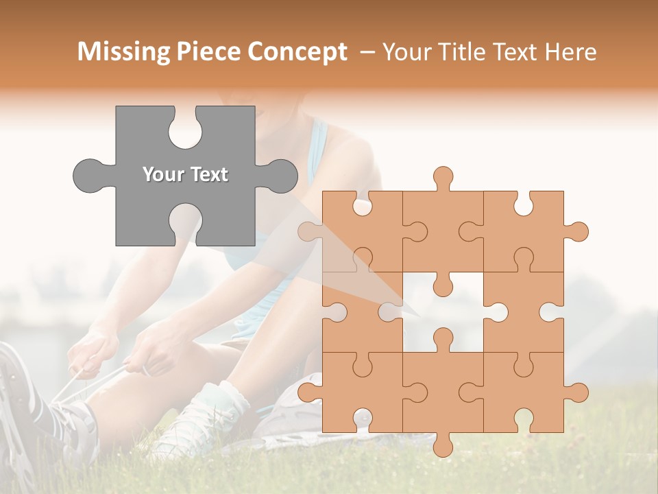 Female Rollerblade Rollerblading PowerPoint Template