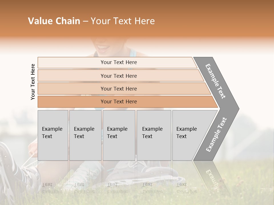 Female Rollerblade Rollerblading PowerPoint Template