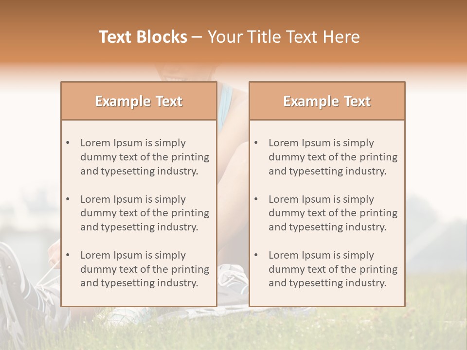 Female Rollerblade Rollerblading PowerPoint Template