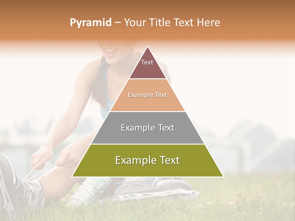 Female Rollerblade Rollerblading PowerPoint Template