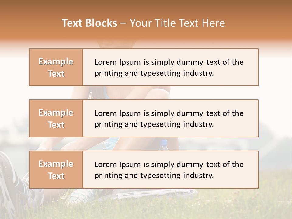 Female Rollerblade Rollerblading PowerPoint Template