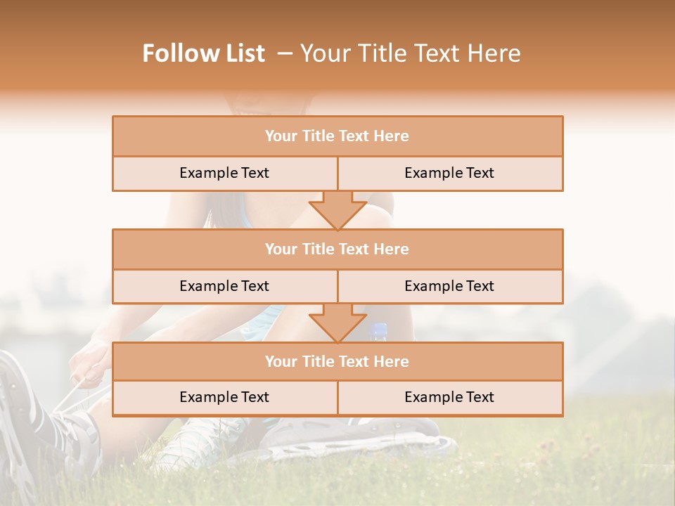 Female Rollerblade Rollerblading PowerPoint Template