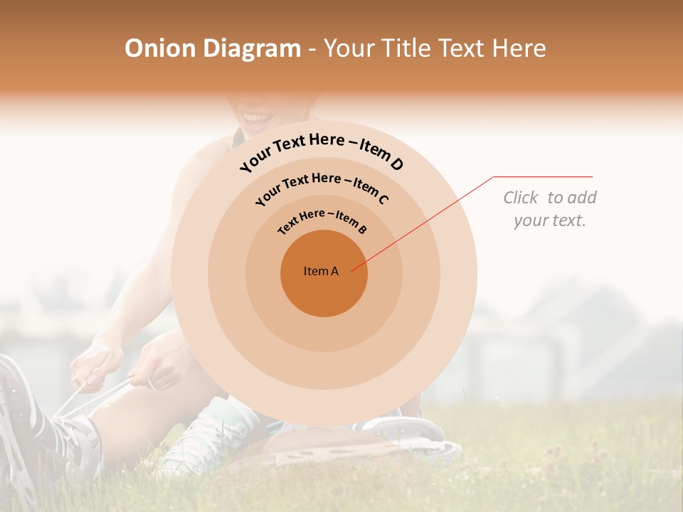 Female Rollerblade Rollerblading PowerPoint Template