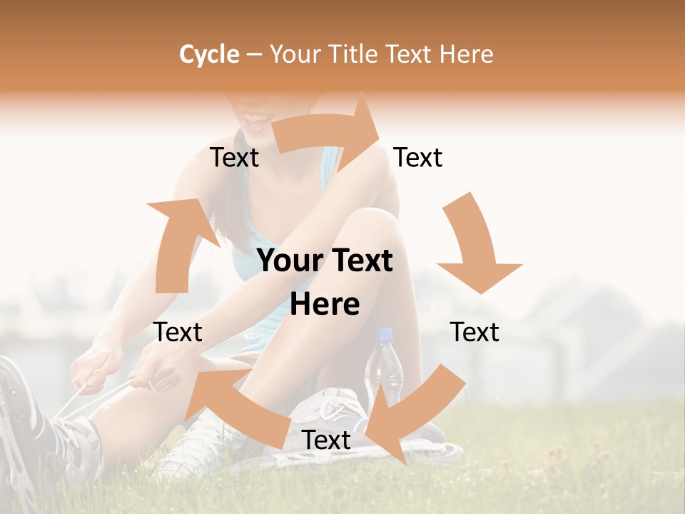 Female Rollerblade Rollerblading PowerPoint Template