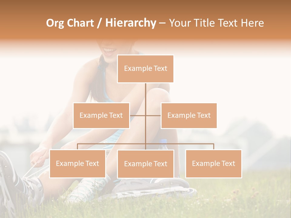 Female Rollerblade Rollerblading PowerPoint Template