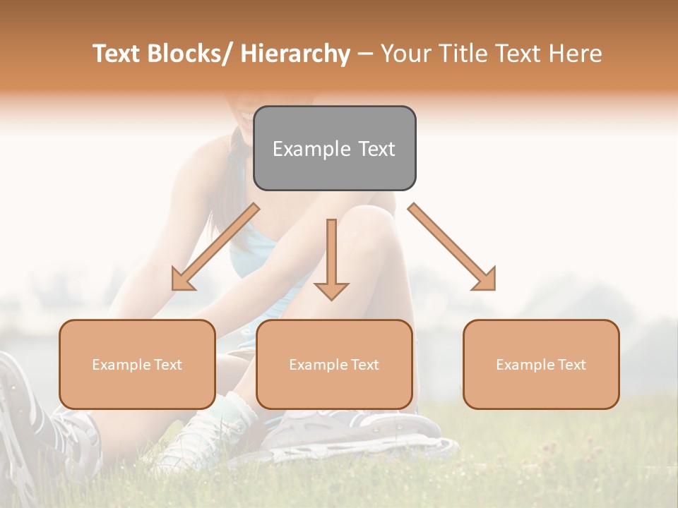 Female Rollerblade Rollerblading PowerPoint Template