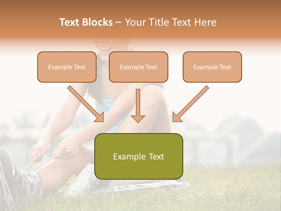 Female Rollerblade Rollerblading PowerPoint Template