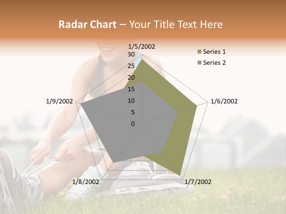 Female Rollerblade Rollerblading PowerPoint Template