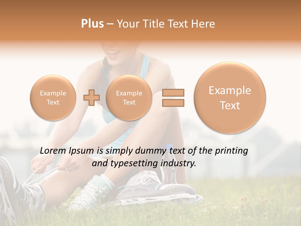 Female Rollerblade Rollerblading PowerPoint Template