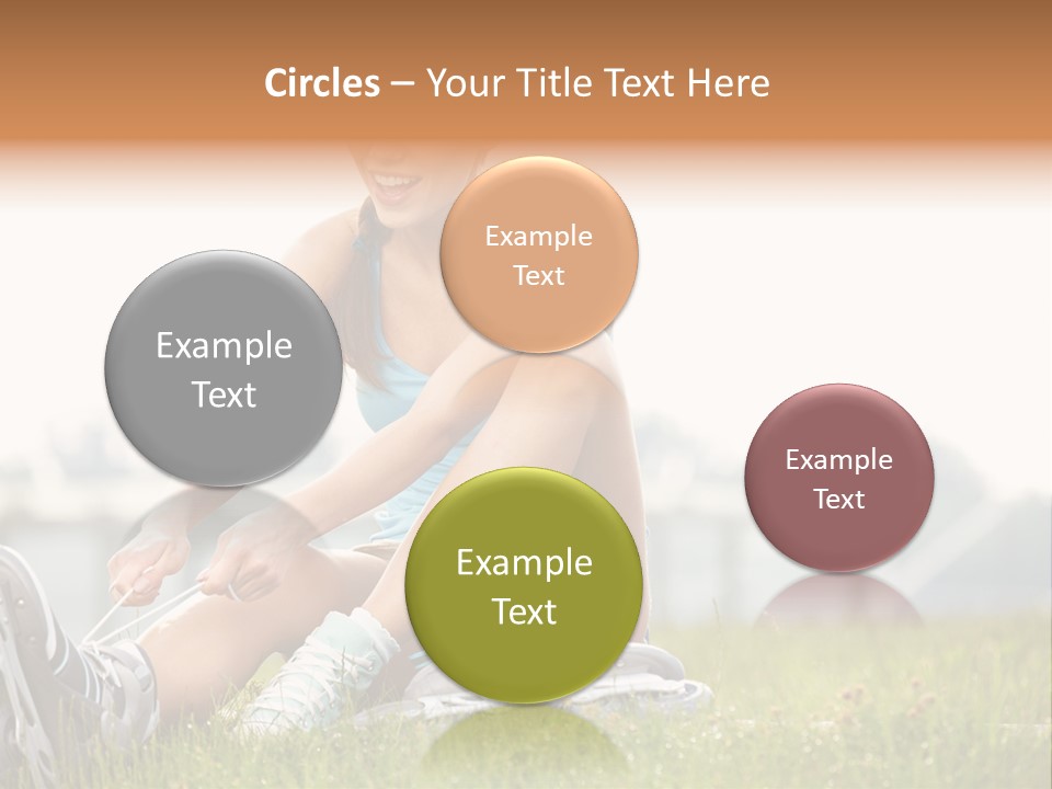 Female Rollerblade Rollerblading PowerPoint Template