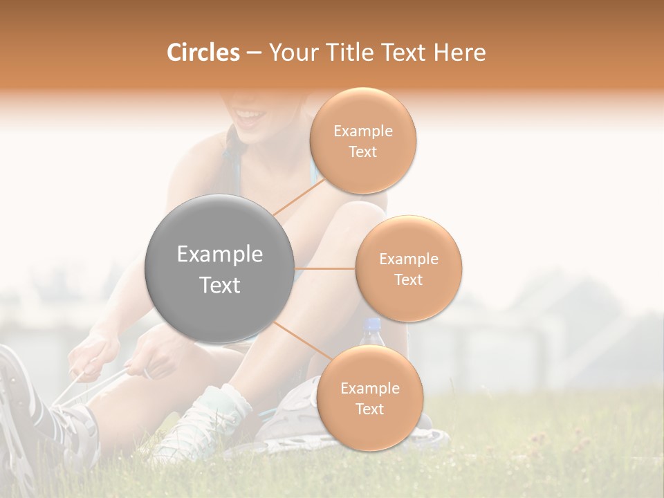 Female Rollerblade Rollerblading PowerPoint Template