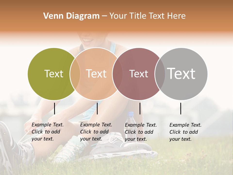 Female Rollerblade Rollerblading PowerPoint Template