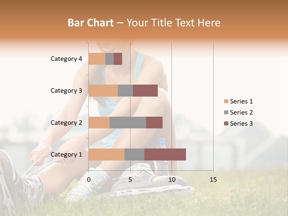 Female Rollerblade Rollerblading PowerPoint Template