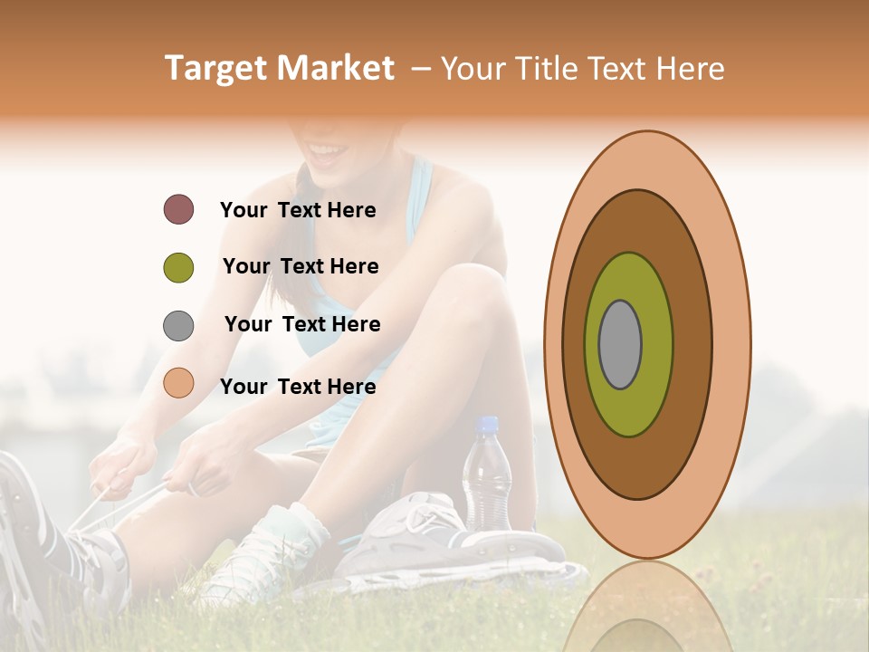 Female Rollerblade Rollerblading PowerPoint Template
