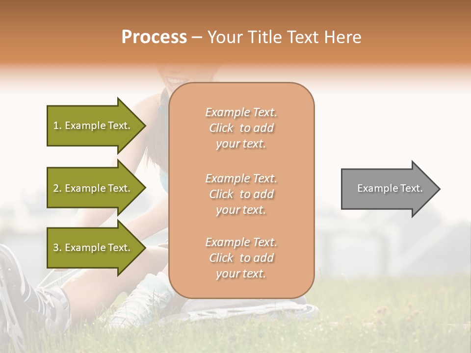 Female Rollerblade Rollerblading PowerPoint Template