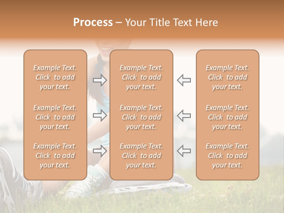 Female Rollerblade Rollerblading PowerPoint Template