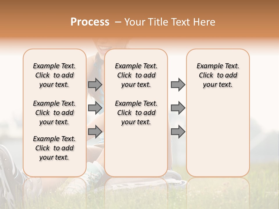 Female Rollerblade Rollerblading PowerPoint Template